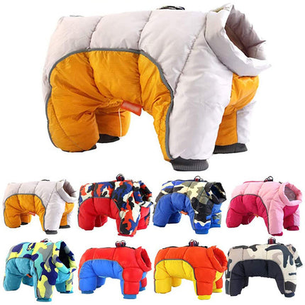 Warm cotton down dog jacket in multiple colors – thick, stylish winter coat for dogs, available now at www.petpexi.com with fast and free USA shipping

