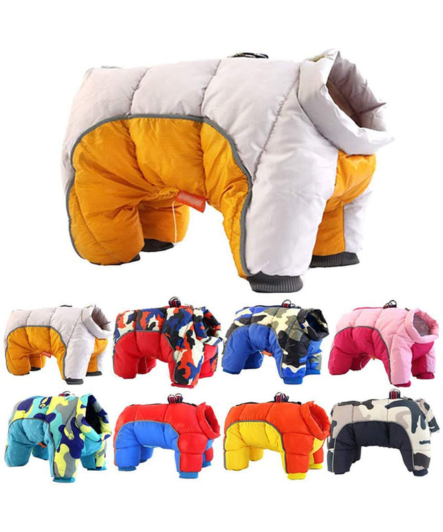 Warm cotton down dog jacket in multiple colors – thick, stylish winter coat for dogs, available now at www.petpexi.com with fast and free USA shipping

