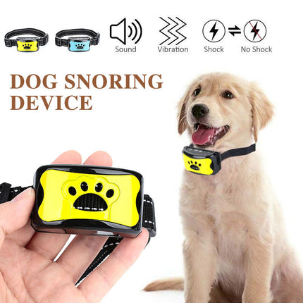 Waterproof rechargeable dog training collar with remote control in yellow, blue, purple, black, and orange colors

