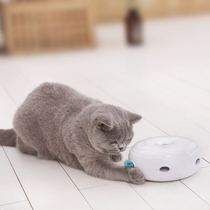 Donut electric cat turntable toy made of ABS with smart interactive design for endless cat fun from PetPexi with free USA shipping


