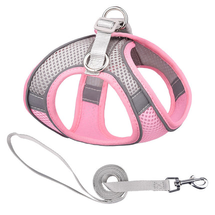 Vest-style Reflective Dog & Cat Harness with Hand Rope Leash – Petpexi