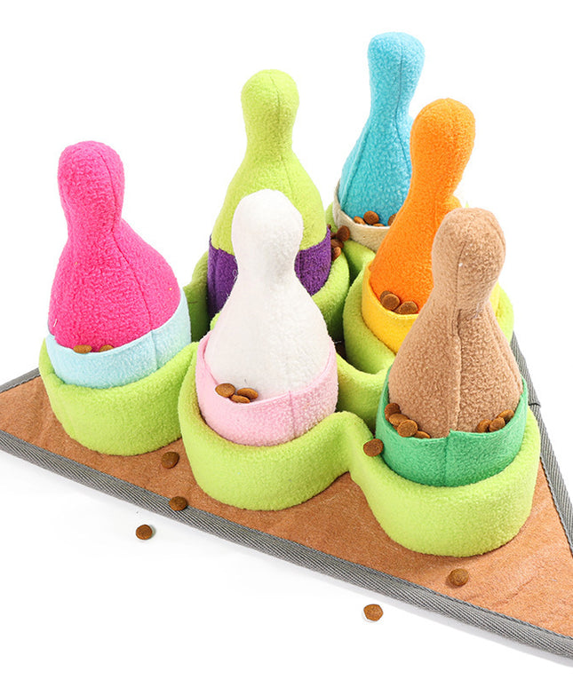 Pet Puzzle Play Tibetan Bowling Toy for Dog Training & Fun | Petpexi