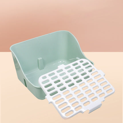 Rabbit Litter Box Bunny Corner Toilet Box Potty Trainer for Hamster, Guinea Pig, Ferret, Rat, Chinchilla Cage Pan