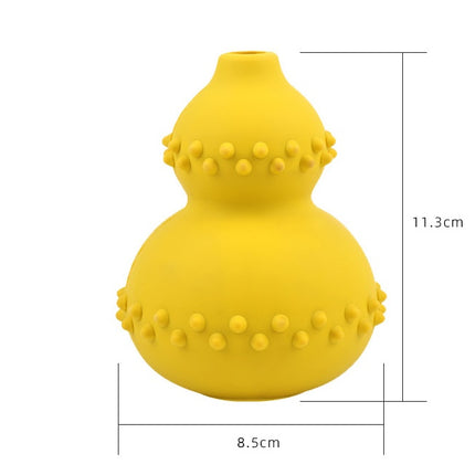 Leaky Gourd Toy - Durable Natural Rubber Dog Ball for Interactive Play