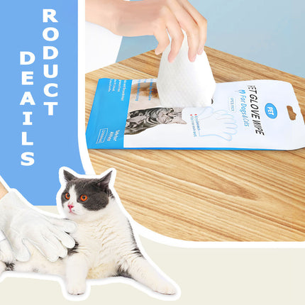 Cleaning Wipes Gloves for Dogs & Cats – Deodorizing & Grooming Bath Wipes, 6PCS Pack | Petpexi