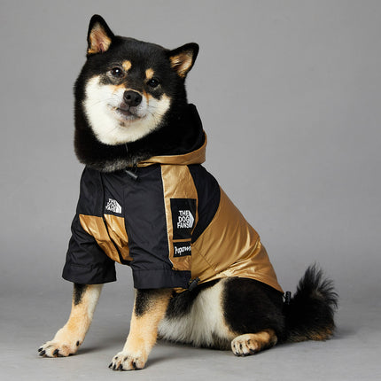 Golden Waterproof Dog Raincoat Jacket – Reflective & Stylish Rain Gear for Large Dogs | Petpexi