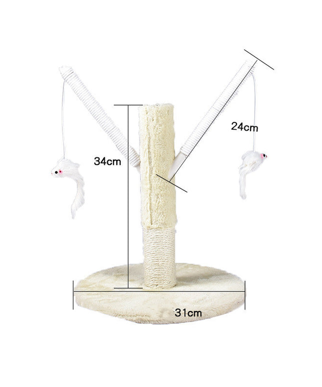Cat Climbing Frame Litter Tree with Integrated Grab – Solid Wood Stylish Design | Petpexi