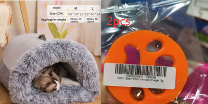 Cozy Portable Dog & Cat Nest – Warm, Plush, Foldable Bed for Autumn & Winter
