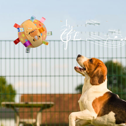 Pet Dog Vocal Plush Toy Ringing Bell Ball - Free Shipping | Petpexi