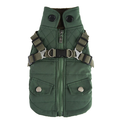 Winter Dog Jacket – Cotton Padded Zipper Coat for Cold Weather | Petpexi