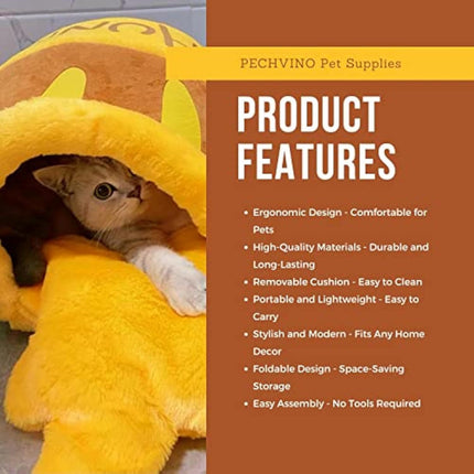 Honey Pot Cat Bed – Comfortable Memory Foam with Removable Cushion | PetPexi