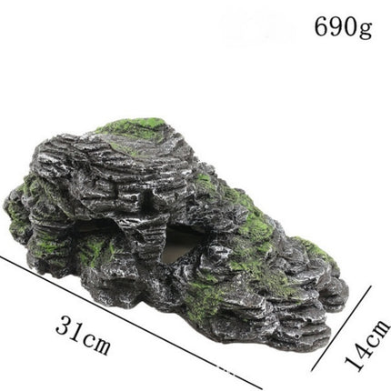 Eco-friendly resin rockery tortoise terrace aquarium decoration with climbing and sunbathing features, available at www.petpexi.com with fast free USA shipping.

