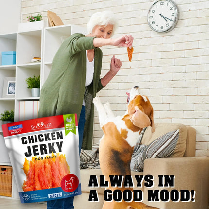 Chicken Jerky Dog Treats 1.5 Lb – Human Grade, Grain-Free, High Protein Organic Meat, All Natural – Best Training Chews for Small & Large Dogs – Free U.S. Shipping
