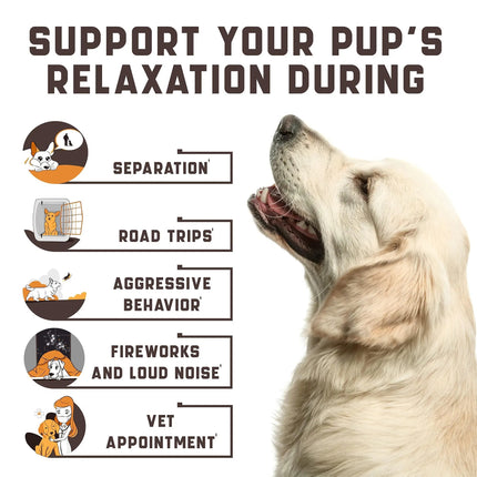 Natural Calming Chews for Dogs with Hemp Oil & Valerian Root - Peanut Butter Flavor, 180 Chews | Fast Free Shipping to USA | Premium Quality