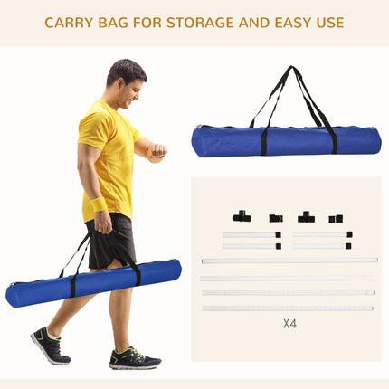 4-Piece Dog Agility Training Set with Adjustable Jump Poles & Carry Bag – PawHut
