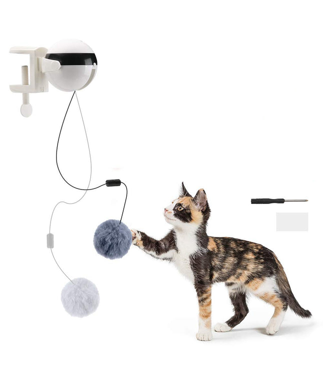 Electric Automatic Lifting Motion Cat Toy – Interactive Smart Puzzle Ball with Rabbit Hair – Available at Petpexi with Free USA Shipping

