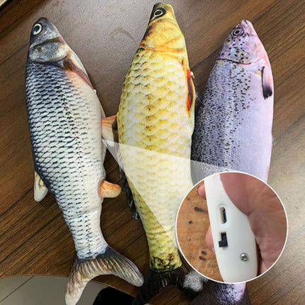 Electric Jumping Fish Cat Toy (No Catnip) – USB Rechargeable, Realistic Motion – Available at Petpexi with Free USA Shipping

