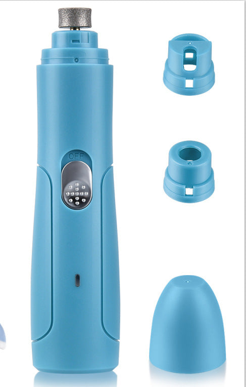 Electric pet nail grinder and polisher with diamond grinding head by Petpexi, adjustable for safe nail care of dogs, cats, rabbits, and other pets

