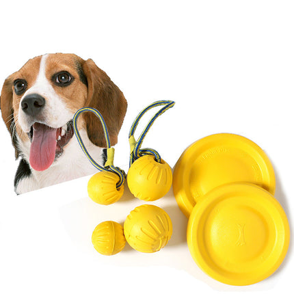 EVA Pet Ball Dog Toy from www.petpexi.com - Durable rubber frisbee and pull ring for interactive puppy training and outdoor play