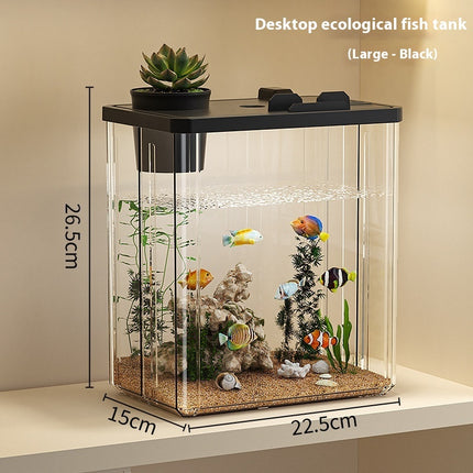 Desktop Small Thickened Plastic Fish Tank – Household Aquarium | PetPexi