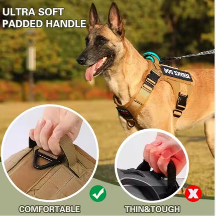 Tactical Service Dog Harness Vest – Adjustable Reflective No-Pull | Petpexi