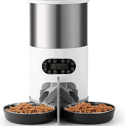 Smart APP Pet Feeder for Cats & Dogs – Automatic Food Dispenser with Stainless Steel Bowl, Voice Recording & Timer | Free USA Shipping | petpexi.com
