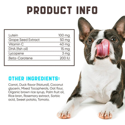 Premium Eye Care Chews for Dogs – Tear Stain & Vision Support Supplement for Dogs
