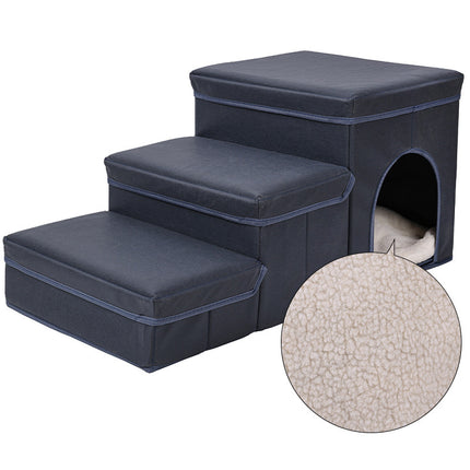 Cat Kennel Cage Multifunctional Dog Stairs with Upper Bed Sofa – Premium Pet Climbing Supplies