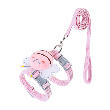 Cat Harness Leash Set – Cute Bee Plaid Adjustable Kitten Harness | Petpexi