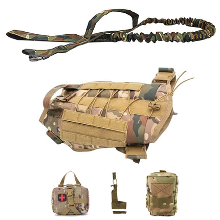 Outdoor Dog Vest Five Piece Tactical Suit – Durable Dog Clothing & Gear | Petpexi