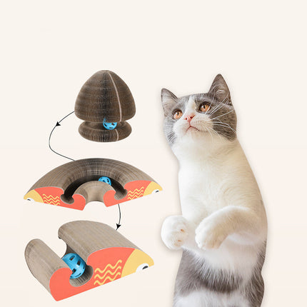 Magic Organ Foldable Cat Scratch Board with Bell – Interactive & Durable | PetPexi