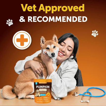 Pumpkin Powder for Dogs – Digestive Support, Constipation Relief, Healthy Skin & Coat – Fiber Supplement for Gut Balance & Firm Stool – 8 Oz – Free U.S. Shipping