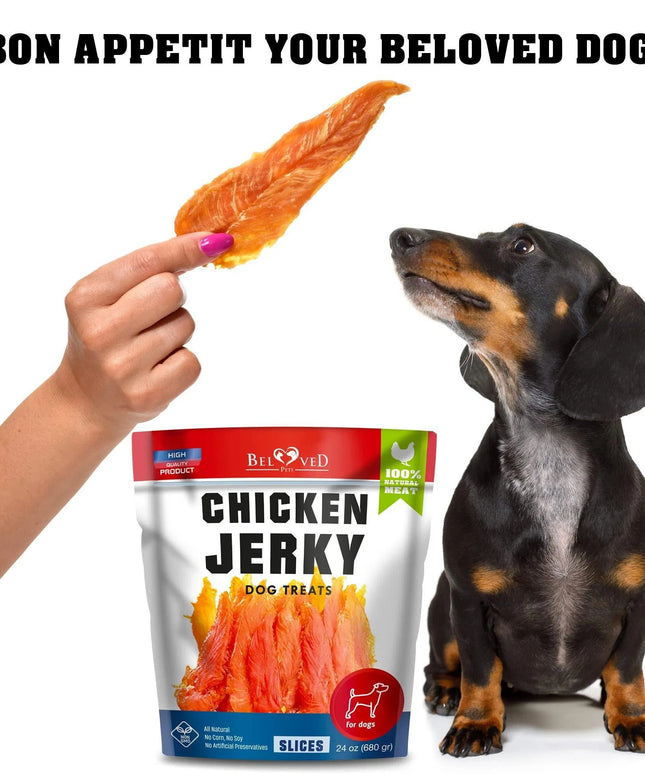 Chicken Jerky Dog Treats 1.5 Lb – Human Grade, Grain-Free, High Protein Organic Meat, All Natural – Best Training Chews for Small & Large Dogs – Free U.S. Shipping