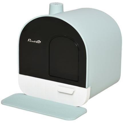 PawHut Cat Litter Box with Lid, Tray, Spoon & Strainer – Indoor Cat Toilet | www.petpexi.com
