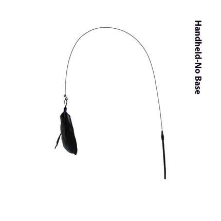 Cat Teaser with Bell & Long Feather Brush – Suction Cup & Handheld Options | Petpexi