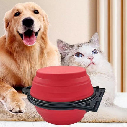 Foldable Silicone Double Pet Bowl – Travel Food & Water Dish | Petpexi
