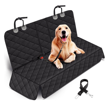 Waterproof Dog Car Seat Cover with Seat Belt – Scratchproof, Non-Slip & Universal Fit