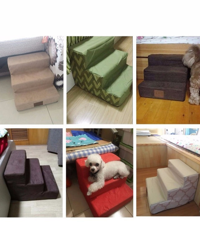 Pet Dog Stairs Climbing Sponge Steps to Bed – Soft & Safe Ladder for Dogs