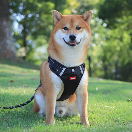 Nylon No Pull Breathable Reflective Dog Harness Vest – Adjustable Outdoor Training & Running | Petpexi