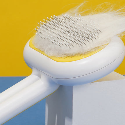 Pet Grooming Brush for Cats & Dogs – Stainless Steel Shedding Comb with Massage & Easy Clean | Petpexi