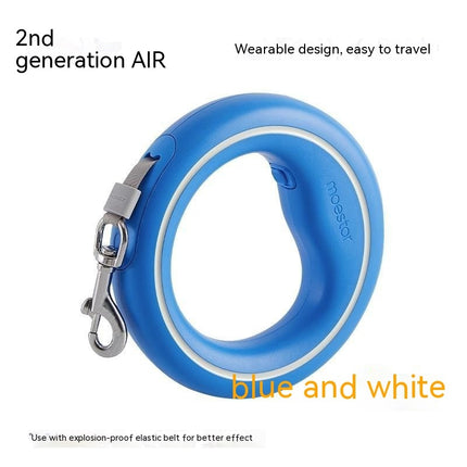 Cute Dog Automatic Retractable Dog Leash – 3m with Leather Chest Strap – Lightweight, Durable, Fluorescent Colors