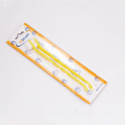 Nylon Bristle Dog Toothbrush with Paw Print Handle – Effective Oral Cleaning | Petpexi
