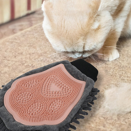Pet Bathing Brush 2-in-1 Grooming Glove – Dual-sided Brushing, Massaging & Drying Tool | Petpexi