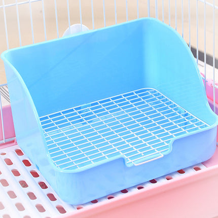 Rabbit Square Toilet Wire Large Heightened Closed Chinchilla Guinea Pig - Plastic Pet Toilet