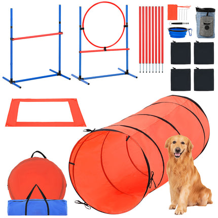 VEVOR 5-Piece Dog Agility Training Set with Hurdles & Tunnel – Premium Quality for Active Dogs | Free U.S. Shipping – Petpexi
