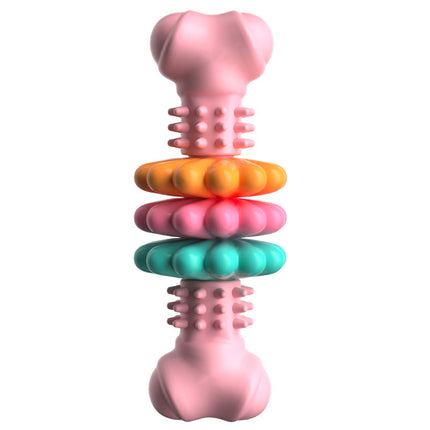 Indestructible TPR Bone Chew Toy for Dogs - Teeth Cleaning & Anxiety Relief - Petpexi.com