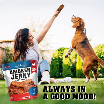 Chicken Jerky Dog Treats - High Protein, Grain-Free, All-Natural, 1.5 Lb - Healthy Dog Training Chews - Free Shipping to USA | PetPexi