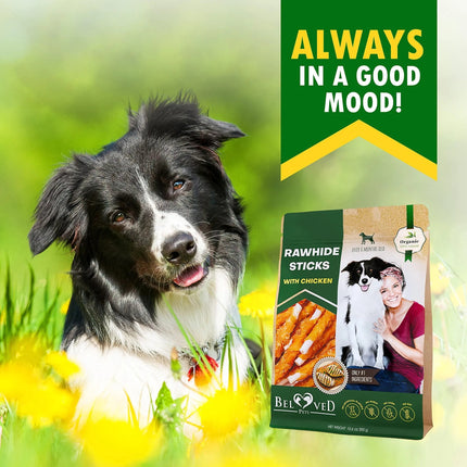 Chicken-Wrapped Dog Sticks – Rawhide-Free, Grain-Free, Organic Chew Treats for Training | Free Shipping in the U.S. | PetPexi
