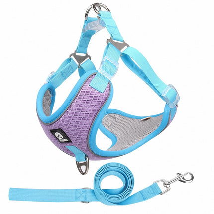 Pet Dog Harness Puppy Adjustable Breathable Mesh Reflective Saddle for Small & Medium Dogs & Cats | Petpexi