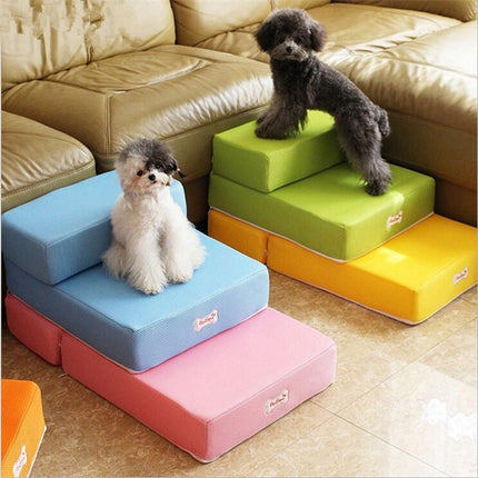 Foldable sponge pet stairs with antibacterial and deodorant properties for safe pet access, available at www.petpexi.com with fast and free shipping in the USA

